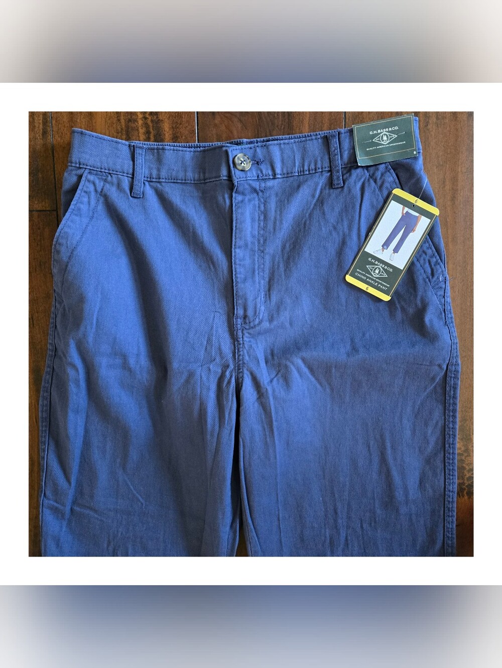 G.H. Bass & Co. Women's Chino Ankle Blue Pants Size 6 - Picture 6 of 11